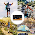 Miniatyrbillede 5 af 5: Bærbar solcellepaneloplader 3 USB-porte Powerbanks og mere, solenergi til camping og udendørs