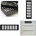 Miniatyrbild 5 av 5: 2-delad ventilationsgaller i aluminium, rektangulärt ventilationsgaller i legering, utomhusventilation för svart ventilation 250 x 8