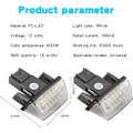 Miniatyrbillede 2 af 5: LED-nummerpladelys 12V 3528SMD 6500K Xenon Hvidt Baglygte til Peugeot 206 207 306 307 308 5008 Citroen C3 C4 C5 Berlingo SAXO XSARA Pic