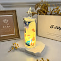 Miniatyrbilde 3 av 4: 1 stk. Flammeløs stearinlys, LED-stearinlys med juletema, egnet for julegave og julepynt (tilfeldig stil)