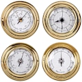 Miniatyrbillede 1 af 5: Analog Vejrstation - Barometer, Termometer, Hygrometer 4 stk.