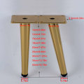 Miniatyrbilde 4 av 4: 4-fots sett, tiltbar sofaben, bordben bord seng seng seng metall, for lave bord, skap og sofaer, gull, 800 kg lastekapasitet (Straight10cm/3.9