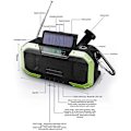 Miniatyrbild 3 av 3: IPX5 Multifunktionell Nödradio Handvev Sol Bärbar AM/FM/NOAA Väderradio med LED Ficklampa SOS Mobiltelefonladdare (Kamouflage)
