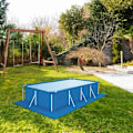 Miniatyrbild 5 av 5: Rektangulära poolmattor, golvmattor för fyrkantig pool, rektangulär golvmatta för pool, hopfällbart golvskydd för ram pool, plaskdamm