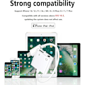 Pikkukuva 2 / 5: Apple MFi -sertifioitu: Kuulokeliitäntäsovitin iPhonelle, 2-in-1 Lightning - 3,5 mm:n ääniliitäntäsovitin, yhteensopiva iPhone 1:n kanssa