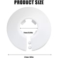 Miniatyrbillede 2 af 5: 15 stk. radiatorrør halskæder massiv hvid dækning plastikrør til rund rosette slangediameter VVS-dekoration til vandvarme 16 mm