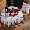 Miniatyrbild 5 av 5: Julbordsduk - Fläckresistent Bordsduk Tvättbar Polyester Bordsduk (150cm) Rektangulär och Rund Bordsduk för Julfesttillbehör