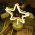 Pikkukuva 2 / 5: Tähtivalot LED-neonvalot valot jalustalla LED-yövalot Neonvalot USB-akkukäyttöiset yövalot Koristelu jouluun, syntymäpäivään, Livi