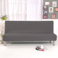 Miniatyrbilde 2 av 5: Elastisk Clic Clac-trekk 3-seters sofa, ensfarget trekk til stue, grå