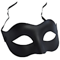 Miniatyrbillede 1 af 3: Sort mat klassisk venetiansk maske, maskerade, burlesque-bold