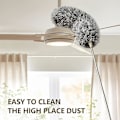 Pikkukuva 4 / 5: Retractable Dust Duster (2.5m Gray), Stainless Steel Retractable Duster Microfiber Duster with Scratch Resistant Cover, Great for Cleaning Cobwebs,