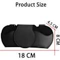 Miniatyrbild 2 av 5: Glasögonhållare för solskydd i bilar, Etui för glasögon i PU-läder för bil, Magnetisk glasögonhållare för bil, Universella biltillbehör, för bilar (Svart)