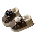 Miniatyrbilde 3 av 4: Briquette Shoes tilbyr optisk varme kvinners fluffy bomullsslippers, hjemmekamp, ensfarget ID-bilde, enkle vanntette sko 24,5 cm