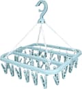 Sock Drying Rack, Hängande Klädtork med 32 Vindtäta Klädnypor, Fällbar Sock Drying Rack Underkläder för Strumpor, Underkläder