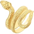 Miniatyrbild 3 av 4: Retro Snake Ring Wrapped King Cobra Ring Modeaccessoarer för män och kvinnor (3-pack)