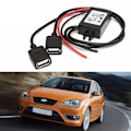 Miniatyrbillede 1 af 4: 12V til 5V3A med enkelt og dobbelt USB bilstrømsomformer DC--DC trin-ned modul mobiltelefonopladning trin-ned ledning