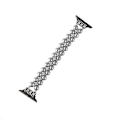 Miniatyrbilde 1 av 5: Kunstig elastisk stretch diamant smykke armbånd erstatningsstropp for kvinner jenter, perlearmbånd kompatibel med Apple Watch-stropp 38/40/41mm