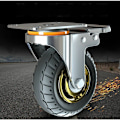 Miniatyrbilde 1 av 5: Universelle 3-tommers hjul uten bremser Lydløs vogn universelle hjul svingbare industrielle plater transporthjul for møbler