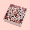 Miniatyrbild 3 av 3: 1 kg 3 mm metallisk glänsande siden högkvalitativ presentask fylld med plisserad raffia