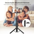 Miniatyrbillede 4 af 5: Tripod Monopod Bluetooth Teleskopisk 3 i 1 Udtrækkelig 270° Rotation TikTok til iPhone og Android, Videooptagelse, Livestreaming