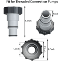 Miniatyrbillede 2 af 5: Slange adapter udskiftning pool slange adapter A med krave til gevindforbindelse pumper pool slange konnektor, pool afløbspumpe adapter, slange forbindelse