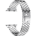 Miniatyrbillede 1 af 4: Sølv - Rem til Apple Watch 38mm, Rustfrit stål iWatch Rem 8mm, Smartwatch Rem til Apple Watch Series 3/2/1 38mm,.