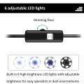 Pikkukuva 2 / 5: 7 mm:n 3-in-1-boreskooppitarkastuskamera Android USB Type-C -liitäntään, putki- ja viemärikamera 6 säädettävällä LED-valolla, IP67-vedenkestävä B