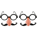 Miniatyrbillede 1 af 5: Skæg Ornamenter 2stk Halloween Simuleret Skæg Prop Cosplay Maskerade Fest Sjov Glas Halloween Prank Legetøj Halloween Tilbehør (Sort) Julegaver