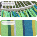 Miniatyrbild 2 av 5: Färglada Hammock för Vuxna, Bohemisk Macrame 2-Personers Stickad Hammock med Anti-Rullbalansbalk, Bärbara Hammockar Lämpliga för Inomhus och Utomhus
