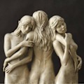Miniatyrbild 3 av 5: Gudinnaskulptur statyhartshantverk prydnader hem trädgård trädgårdsstudie hartsprydnader