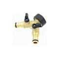 Miniatyrbillede 2 af 5: 9,2x7x7cm Solid messing 2-vejs dobbelt hane adapter med individuelle on/off ventiler