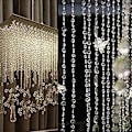 Miniatyrbillede 4 af 5: 30M Bryllup Hjem Krystal Akryl Girlande Diamant Strand Perle Fest Gardin Jul Fest Dekoration DIY