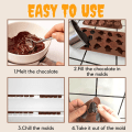 Miniatyrbillede 4 af 4: Halloween Silikonforme, 2 stk. 15 Spooky Silikonforme Halloween Chokoladeforme Slikforme til Fudge, Slik, Chokolade, Cookies, Jelly DIY