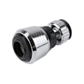 Pikkukuva 1 / 4: Hanojen sovitin keittiön hanoille, jossa on kaksoismoodihanan hanailmastin 16 mm:n ja 22 mm:n epäsäännöllisille sovittimille
