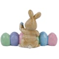Miniatyrbillede 3 af 4: Havefigur til haven i harpiks - Påskehare til fest - Velegnet til udendørs havedekoration (Hare med børste)