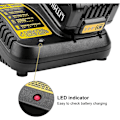 Miniatyrbillede 4 af 5: Passer til DEWALT 18650 oplader 3A Batterioplader hurtig sort og gul