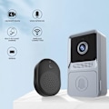 Miniatyrbilde 3 av 5: Grå - Trådløs videodørklokke, Wi-Fi smart videodørklokke, nattsyn, dørklokke-sett med HD-video, skylagring