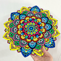 Pikkukuva 3 / 3: Tuulimyllyt pihalle ja puutarhaan, 12＂Mandala Metalli Ruostumaton Teräs 3D Koriste, Patio Takapiha Ulkoilutaide Ulkokoristeet Tuulimylly