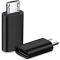 Miniatyrbillede 1 af 5: 2 stk. USB C-adapter, Micro USB til USB C-adapter, USB C til Micro USB-stikadapter, Type C-hunstik Micro USB-hanstikadapter til PC, Gal