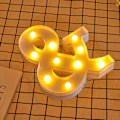 Miniatyrbillede 2 af 5: Lysende bogstaver alfabet lys op LED lampe bogstavlys bogstav dekoration batteridrevet til fest bryllup hjem bar dekoration ()
