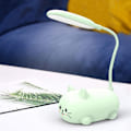 Miniatyrbild 3 av 5: Set med 4 lekfulla läslampor, uppladdningsbara via USB, Vikbar djurbordslampa för att lära sig läsa och skydda synen