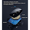 Miniatyrbillede 3 af 5: Biltelefonholder, trådløs 10w hurtigopladning 360 rotation til