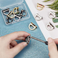 Miniatyrbillede 2 af 5: Pakke med 12 taskekædeled, metal taskeforbindelse med D-ring