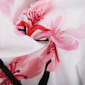 Miniatyrbillede 3 af 4: Badeværelsesforhæng i stof med kroge, Sakura pink blomstermønster, dekorativt bruseforhæng til badeværelse, maskinvaskbart, 182,9 x 182,9 cm