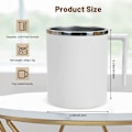 Miniatyrbillede 3 af 5: Selvrørende kop, magnetisk omrører kaffekop, 316 rustfrit stål, perfekt til kontor, udendørs, blander automatisk kaffe, mælk og drikkevarer
