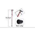 Miniatyrbillede 5 af 5: Rød - 1-delt sammenklappelig vandrestok, blomsteraluminium vandrestok, justerbar letvægts bærbar vandrestok med ergonomisk skridsikkert håndtag, S