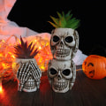 Miniatyrbillede 3 af 5: Skeletblomsterpotte dekorative ornamenter, harpiks håndværk ornamenter, balkon ornamenter, udendørs kreative blomsterpotter (planter ikke inkluderet)
