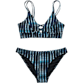 Miniatyrbillede 4 af 4: Kvinde Lace Up Bikini Sæt Strand Low Rise S