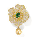 Miniatyrbillede 1 af 4: Chrysoprase Corsage Brosche