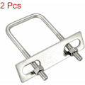 Pikkukuva 4 / 5: Neliö U-pultit 1-5/8 \"(40mm) Sisäleveys 304 Ruostumaton teräs M8 2kpl runkomuttereilla 2kpl